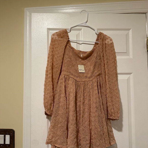 Free People Malina Mini Dress in Sun Blush size M - Picture 2 of 3